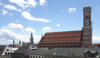Frauenkirchen, vue de la terrasse du Bayerischer Hof