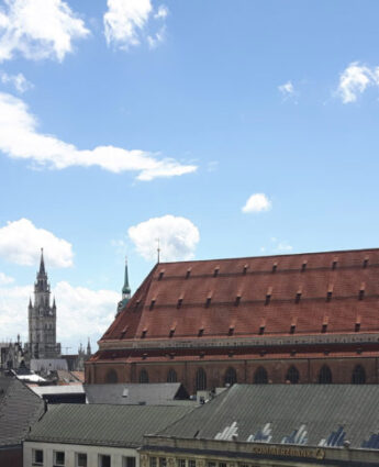 Frauenkirchen, vue de la terrasse du Bayerischer Hof