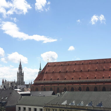Frauenkirchen, vue de la terrasse du Bayerischer Hof