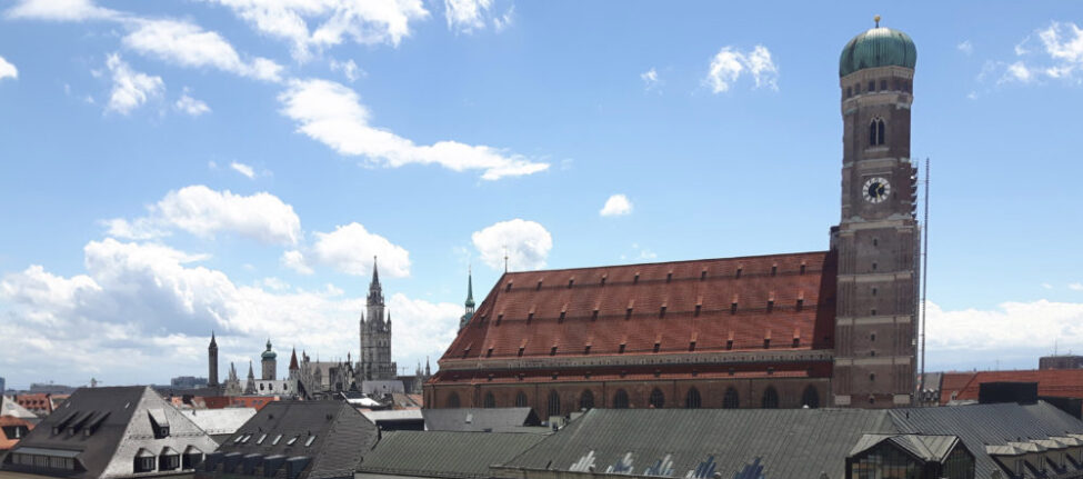 Frauenkirchen, vue de la terrasse du Bayerischer Hof