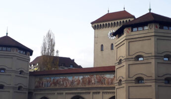 Isartor, fresque rappelant une bataille du Moyen-Age