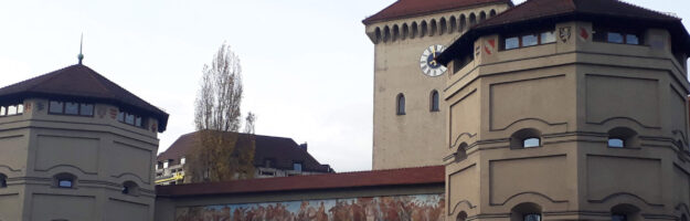 Isartor, fresque rappelant une bataille du Moyen-Age