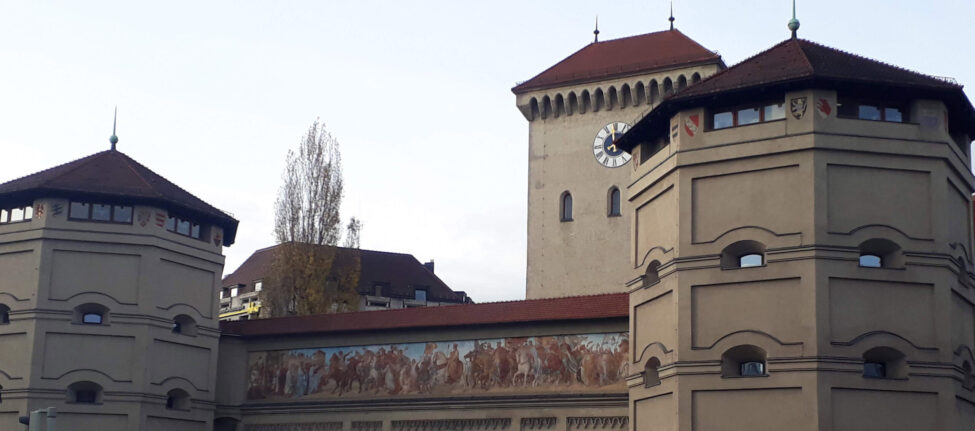 Isartor, fresque rappelant une bataille du Moyen-Age